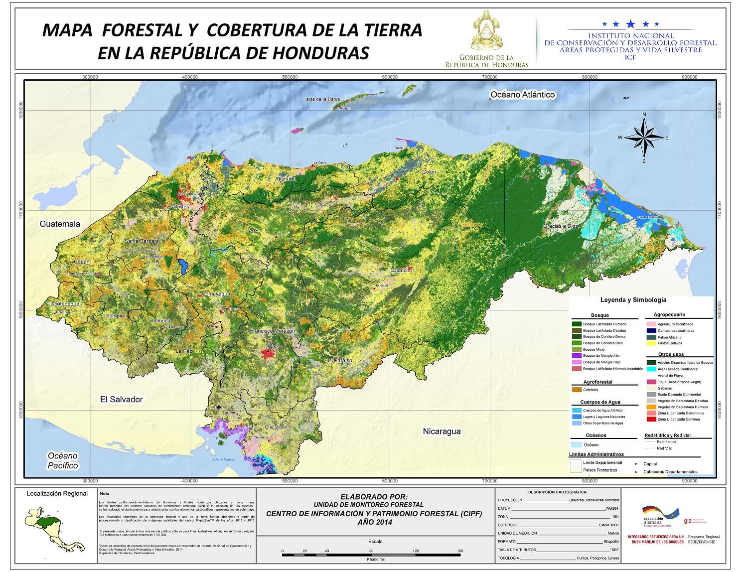 El Mapa Forestal De Honduras Datos Interesantes De Los Bosques